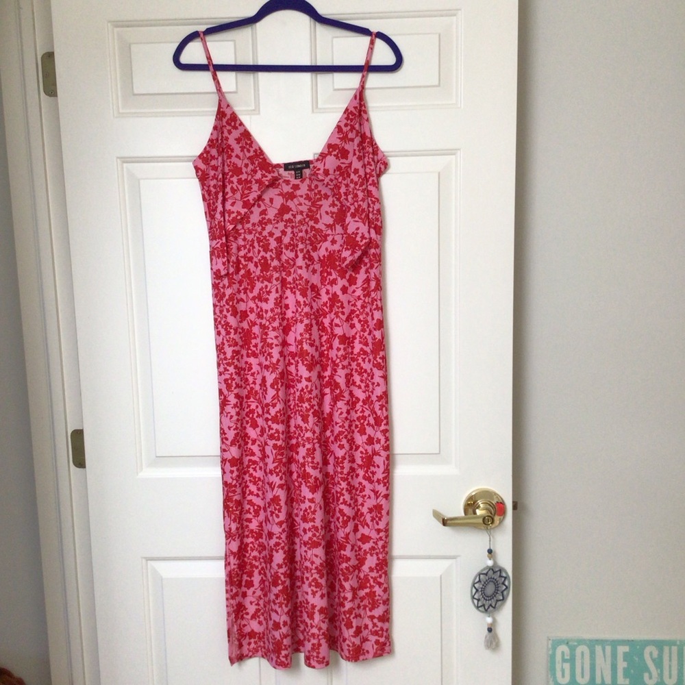 DONATED - Red & Pink Floral Spaghetti Strap Dress